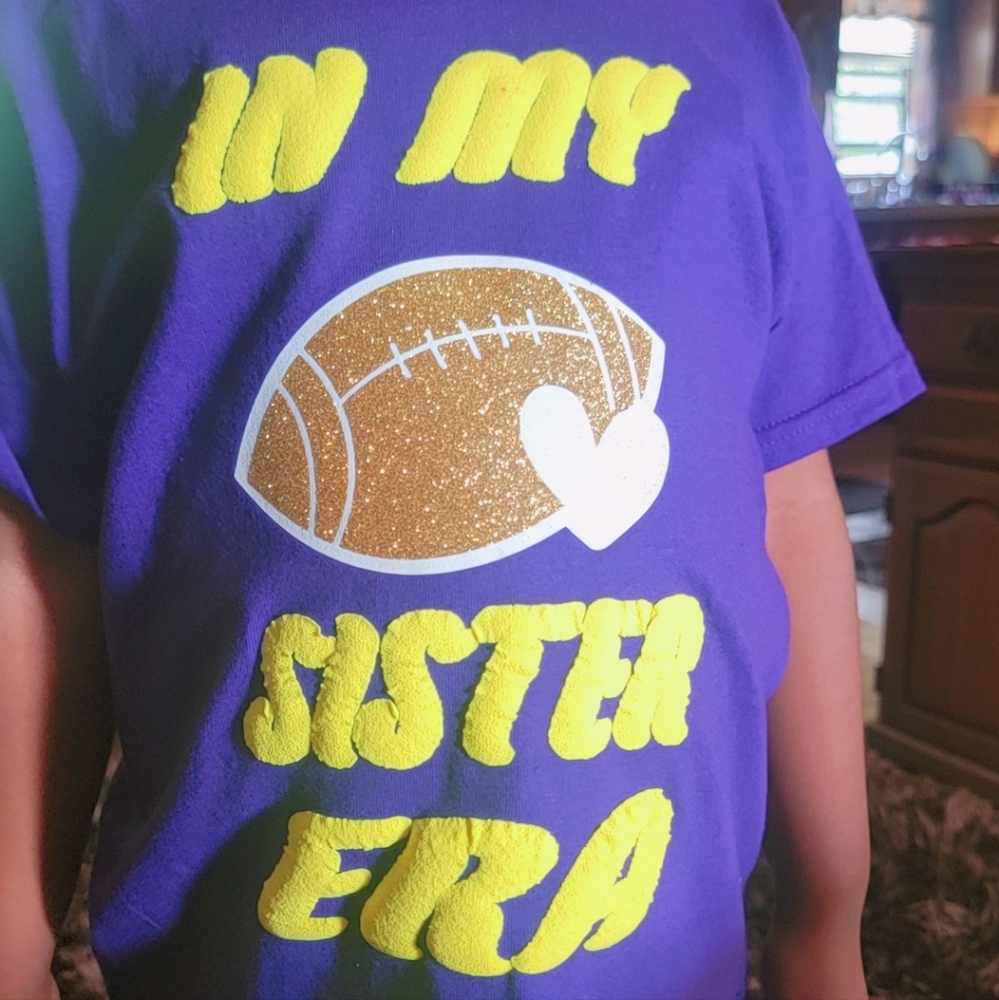 *CUSTOM TEE DESIGN* Purple Kids Shirt with Yellow Print